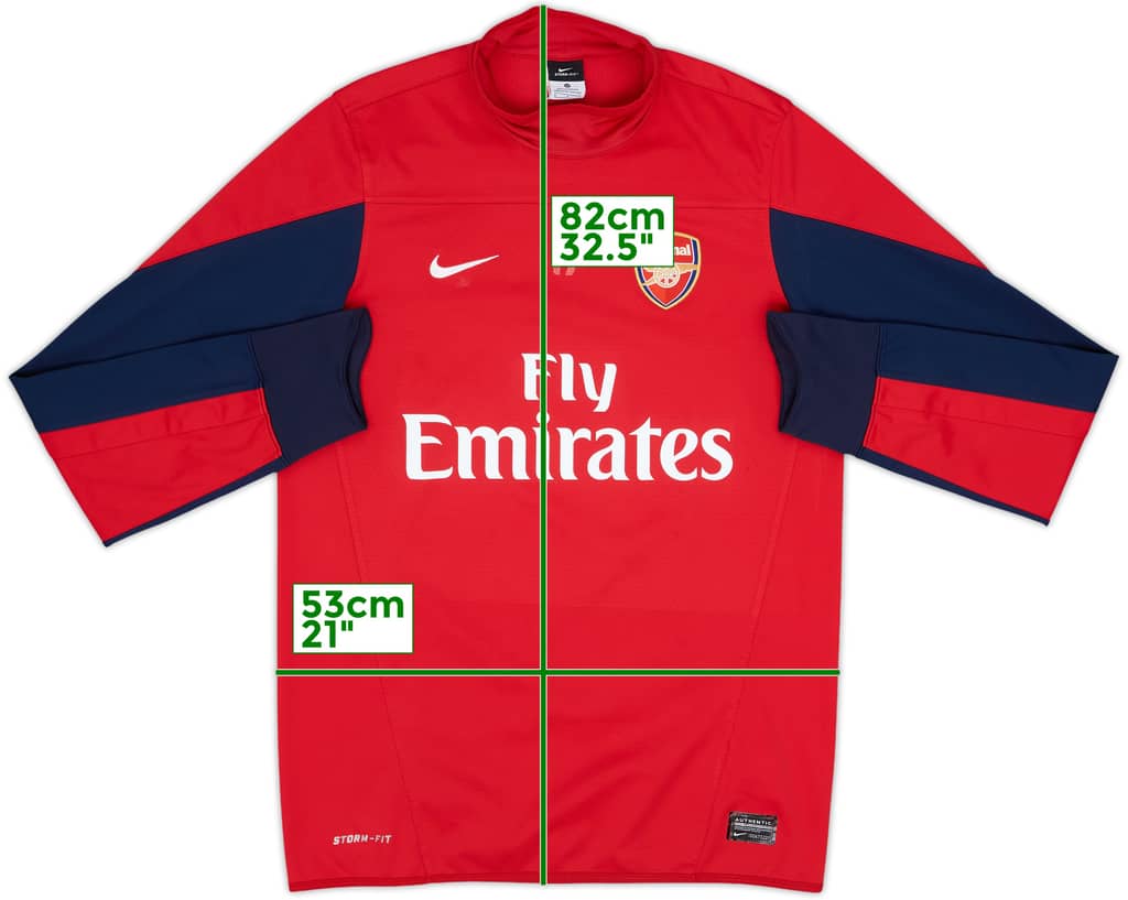 2013-14 Arsenal Player Issue Nike Sweat Top - 5/10 - (M)