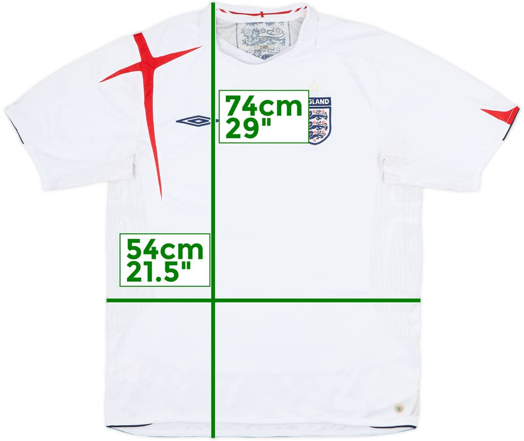 2005-07 England Home Shirt - 5/10 - (L)