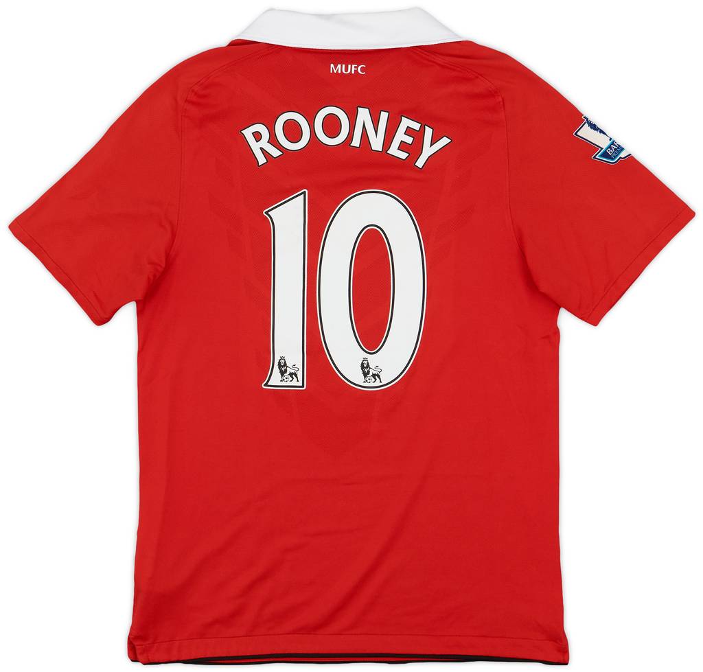 2010-11 Manchester United Home Shirt Rooney #10 - 7/10 - (S)