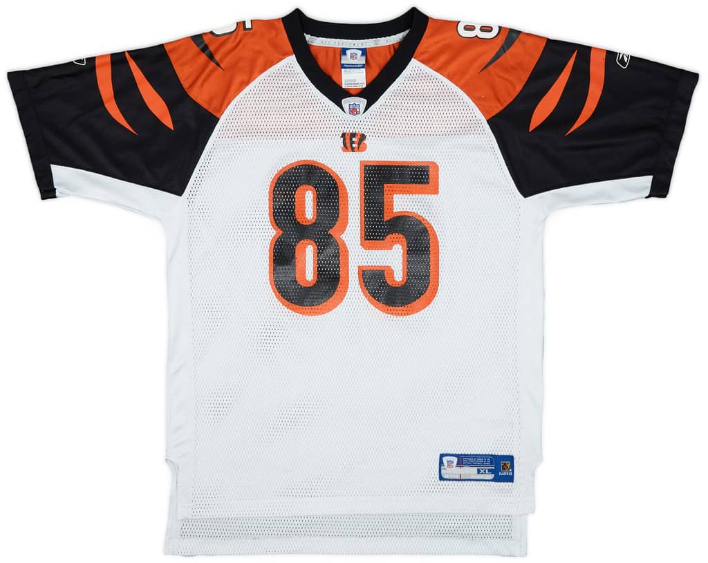 2005-06 Cincinnati Bengals C.Johnson #85 Reebok On Field Away Jersey - 9/10 - (XL.Boys)