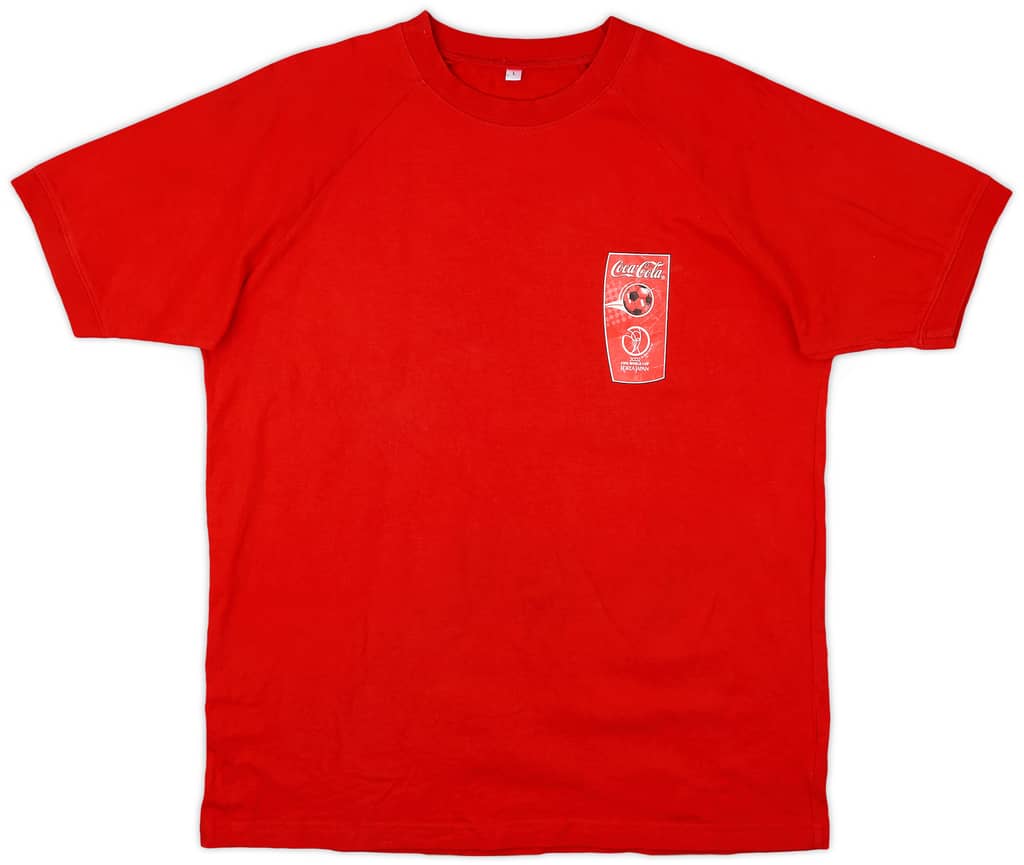 2002 Coca Cola 'World Cup Korea/Japan' Cotton Tee - 9/10 - (L)