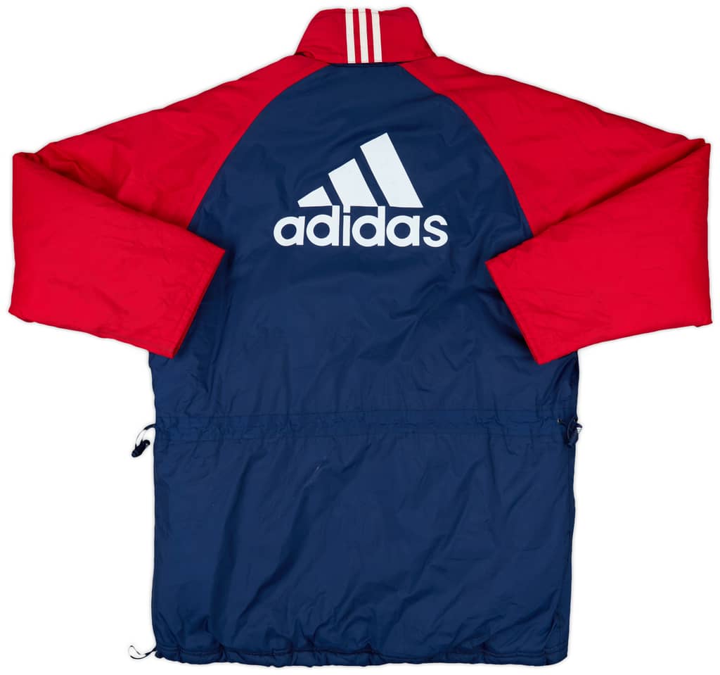 1999-01 Bayern Munich adidas Hooded Padded Bench Coat - 7/10 - (M/L)