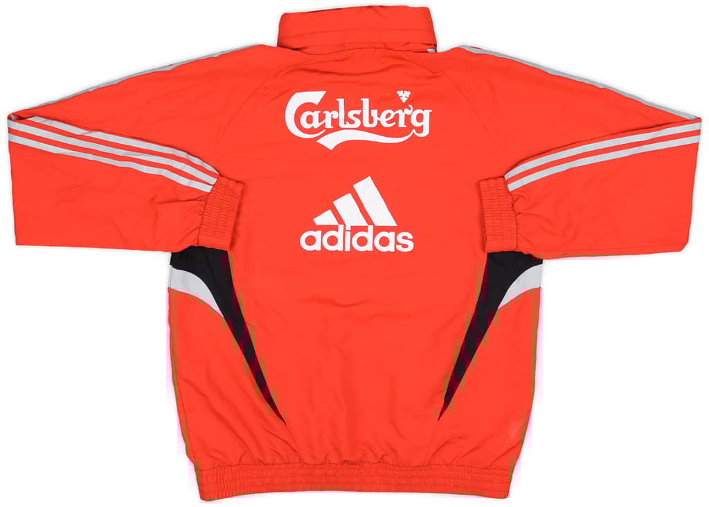 2008-09 Liverpool adidas 1/4 Zip Hooded Drill Top - 8/10 - (M)