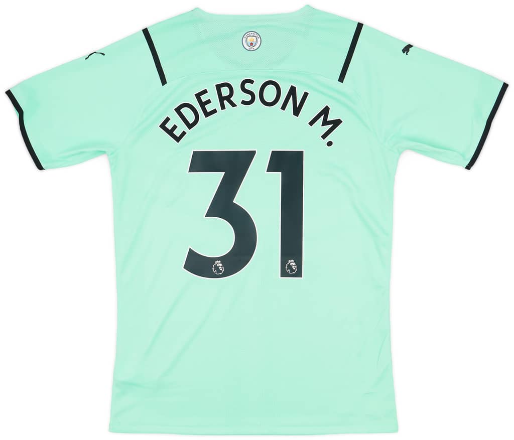 2021-22 Manchester City GK S/S Shirt Ederson M. #31 - 9/10 - (XL)
