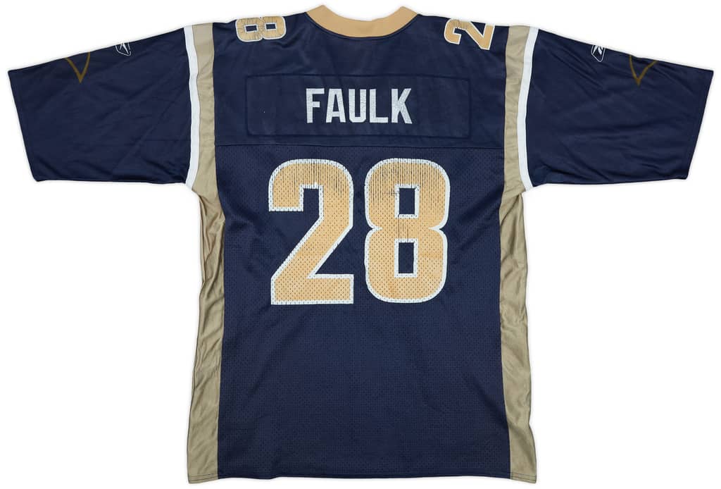 2001 St Louis Rams Faulk #28 Reebok Home Jersey - 5/10 - (L)