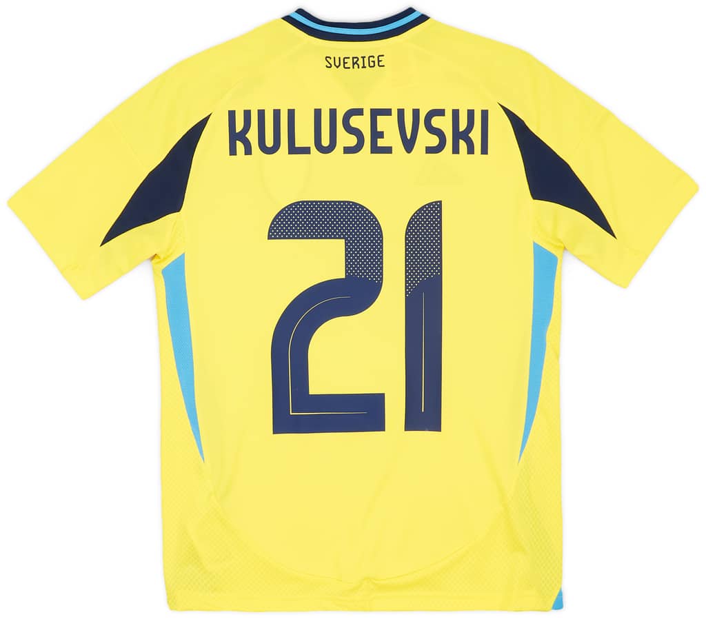 2024-25 Sweden Home Shirt Kulusevski #21 (Youths)