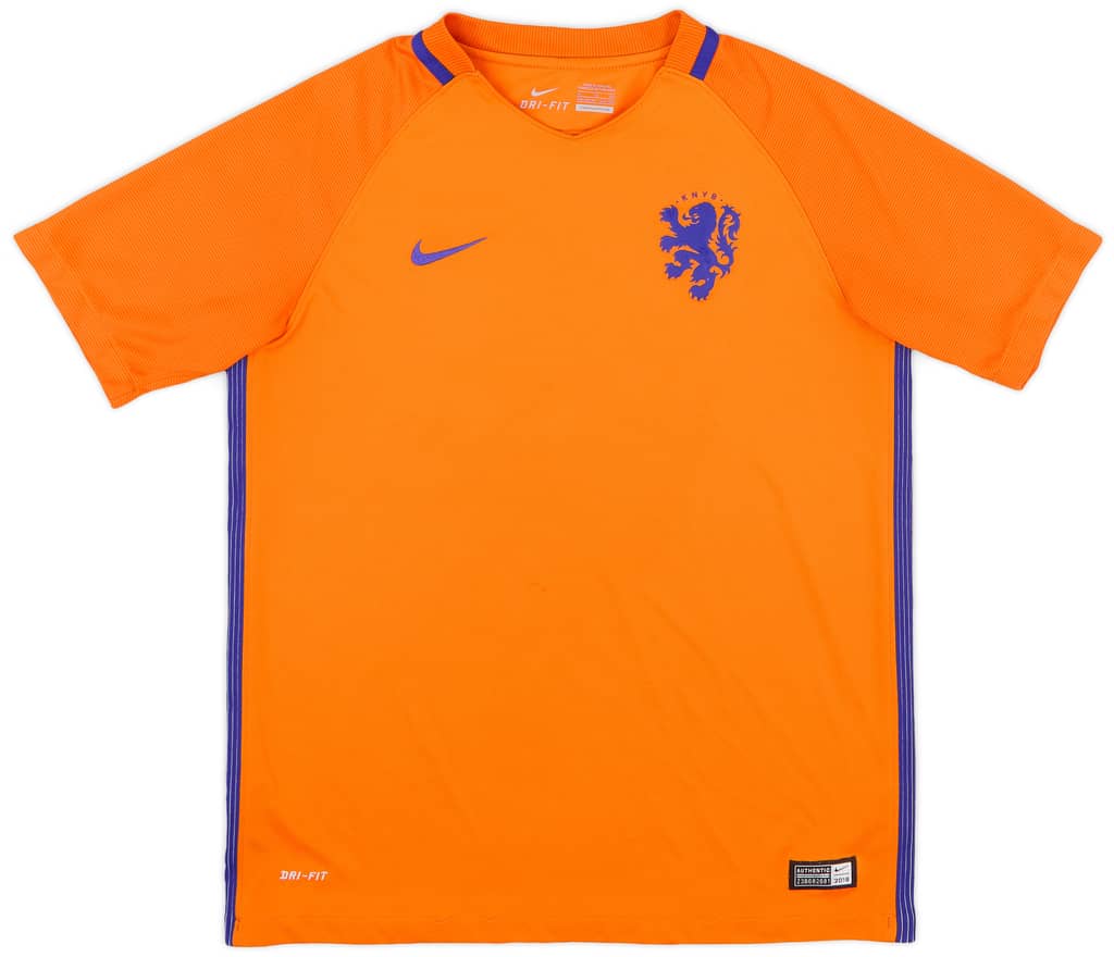 2016 Netherlands Home Shirt - 8/10 - (XL.Boys)