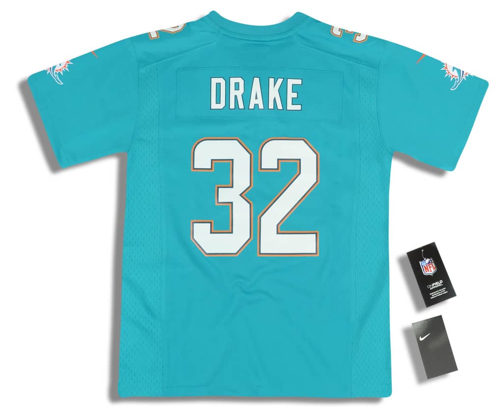 2018 Miami Dolphins Drake #32 Nike Game Jersey (Home) Y - W/Tags