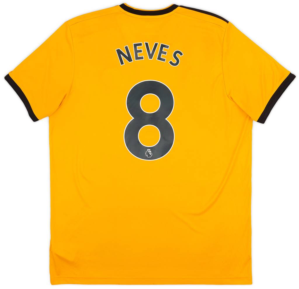 2018-19 Wolves Home Shirt Neves #8 - 9/10 - (XL)