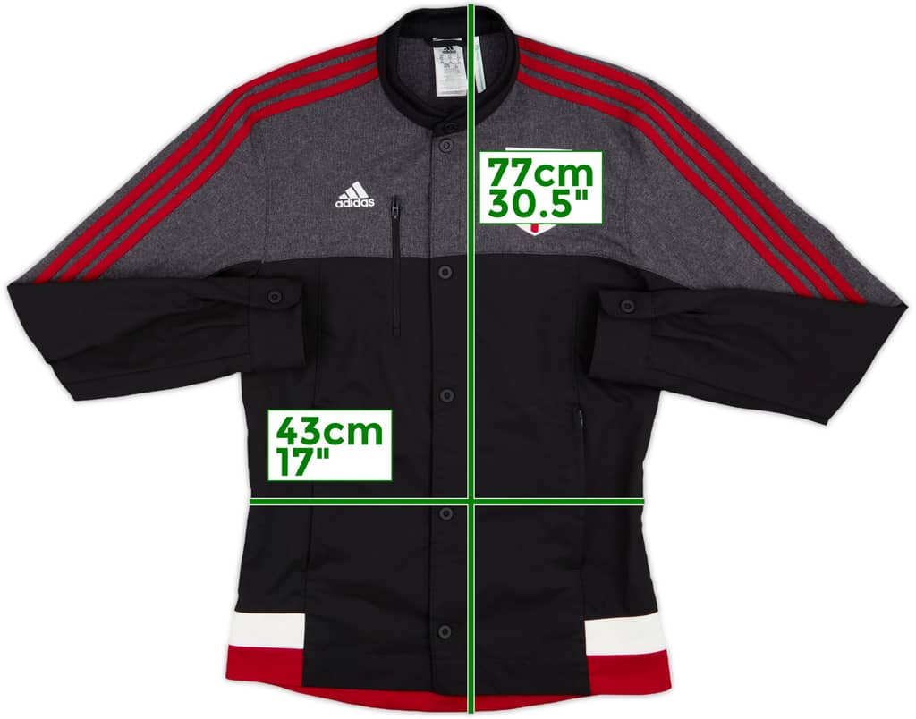 2014-15 AC Milan adidas Button Up Jacket - 10/10 - (M)