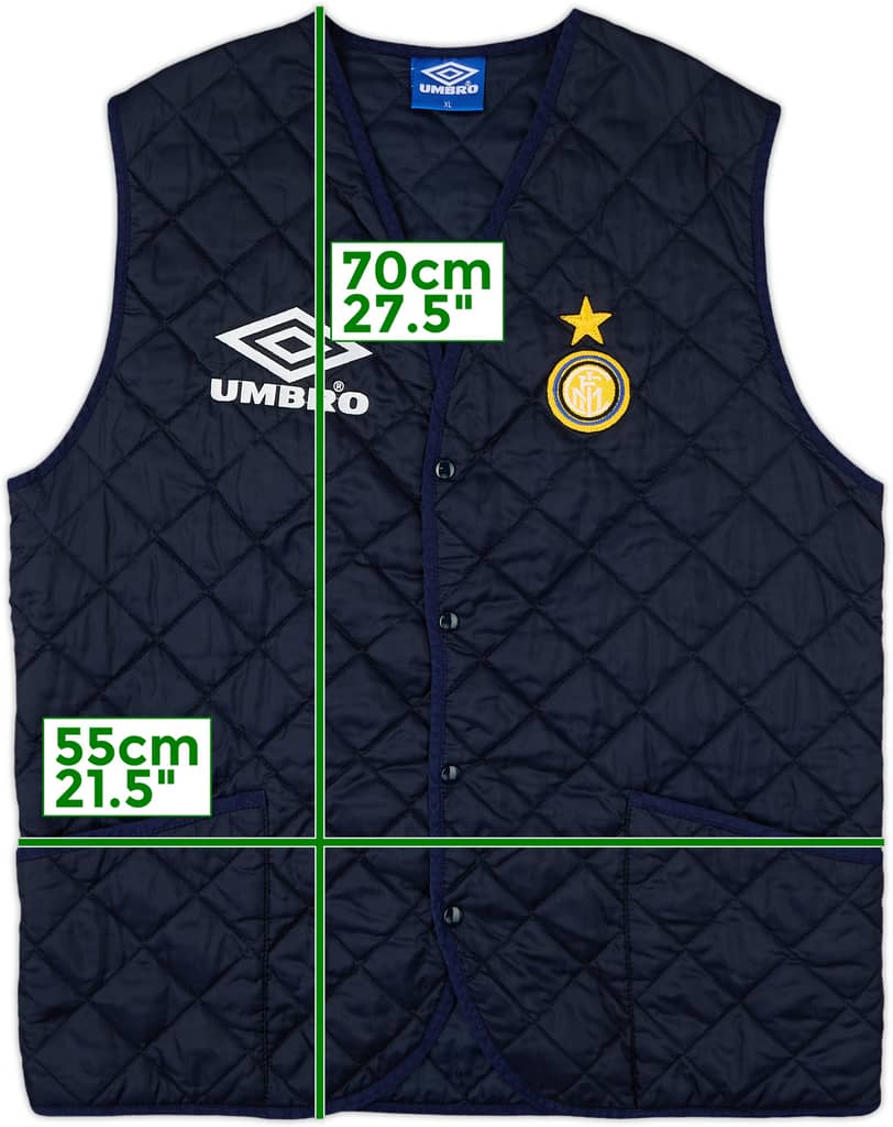 1994-96 Inter Milan Umbro Quilted Gilet - 9/10 - (XL)