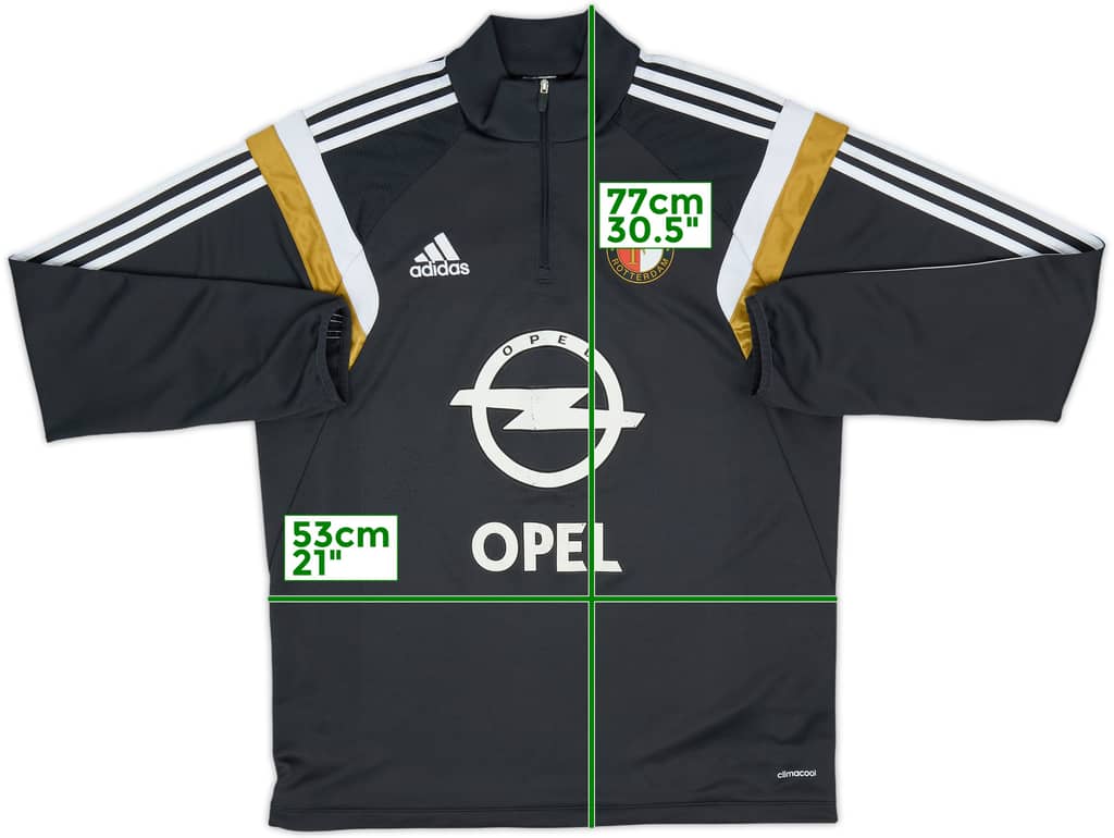 2014-15 Feyenoord adidas 1/4 Zip Drill Top - 5/10 - (L)