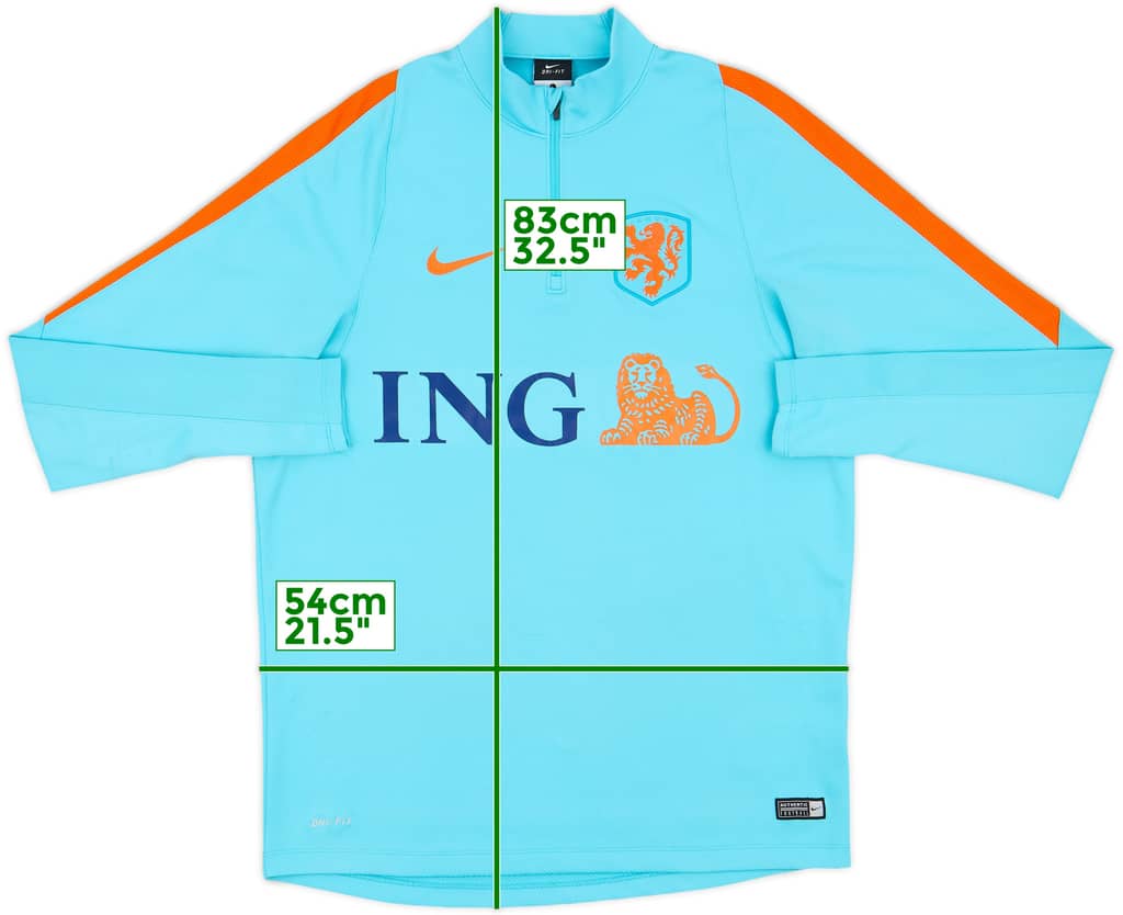 2016-17 Netherlands Nike 1/4 Zip Drill Top - 8/10 - (L)