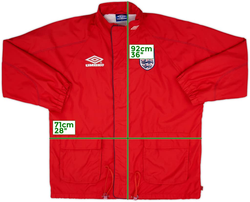 1998-00 England Umbro Track Jacket - 8/10 - (XL)