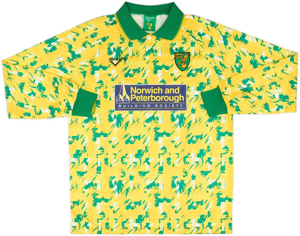 1992-94 Norwich Ribero Reissue Home L/S Shirt