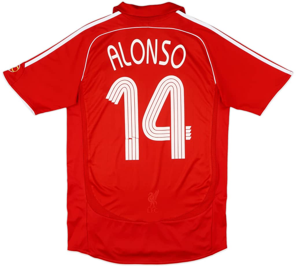 2006-08 Liverpool Home Shirt Alonso #14 - 6/10 - (S)
