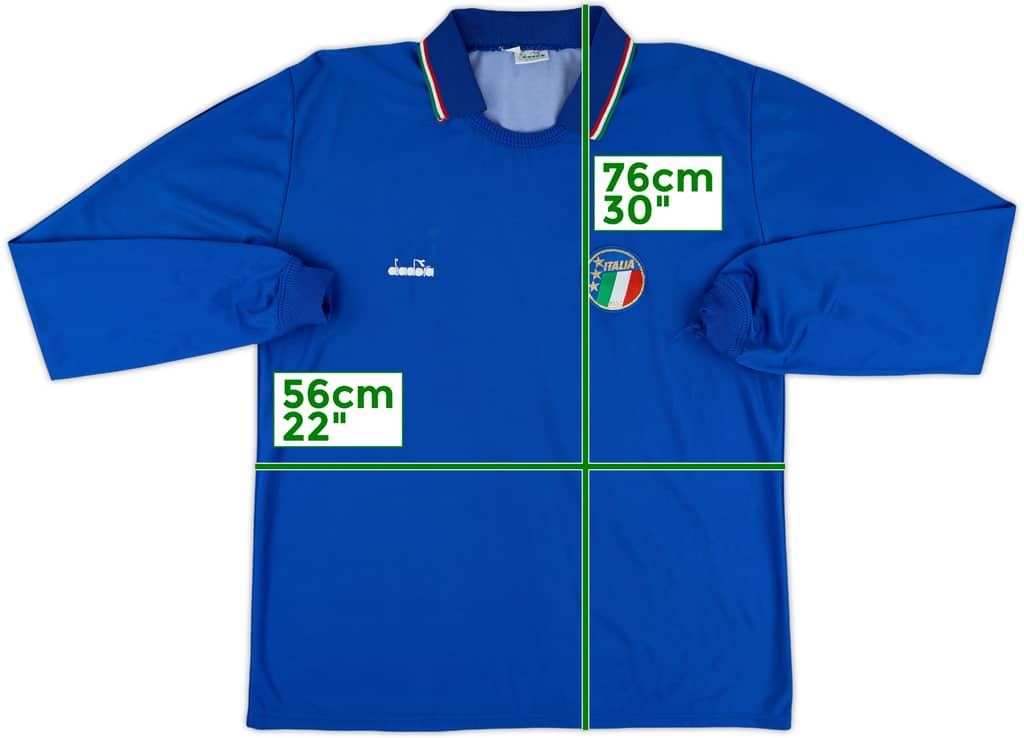 1986-88 Italy Home L/S Shirt - 6/10 - (L)