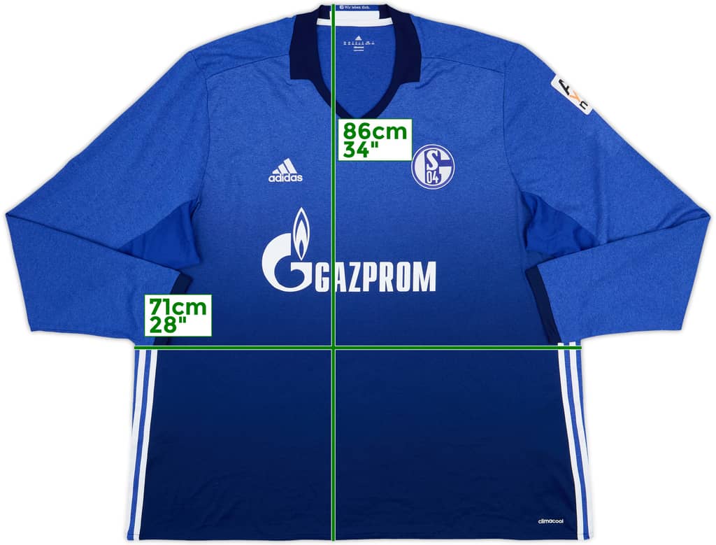 2016-18 Schalke Home L/S Shirt - 10/10 - (3XL)