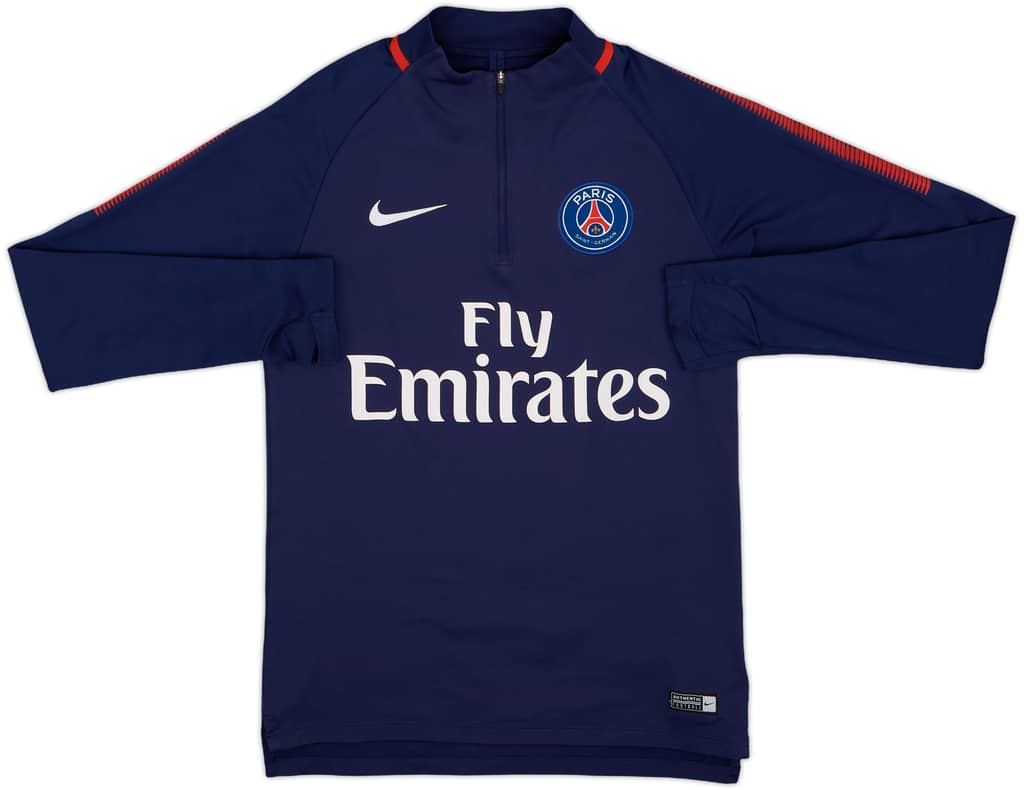 2017-18 Paris Saint-Germain Nike 1/4 Zip Training Top - 7/10 - (S)