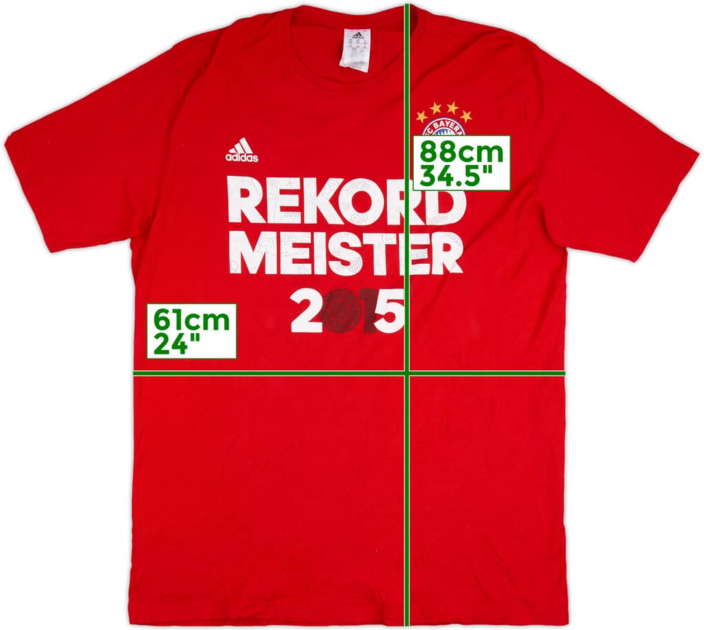 2014-15 Bayern Munich adidas Rekord Meister 2015 Graphic Tee - 8/10 - (3XL)