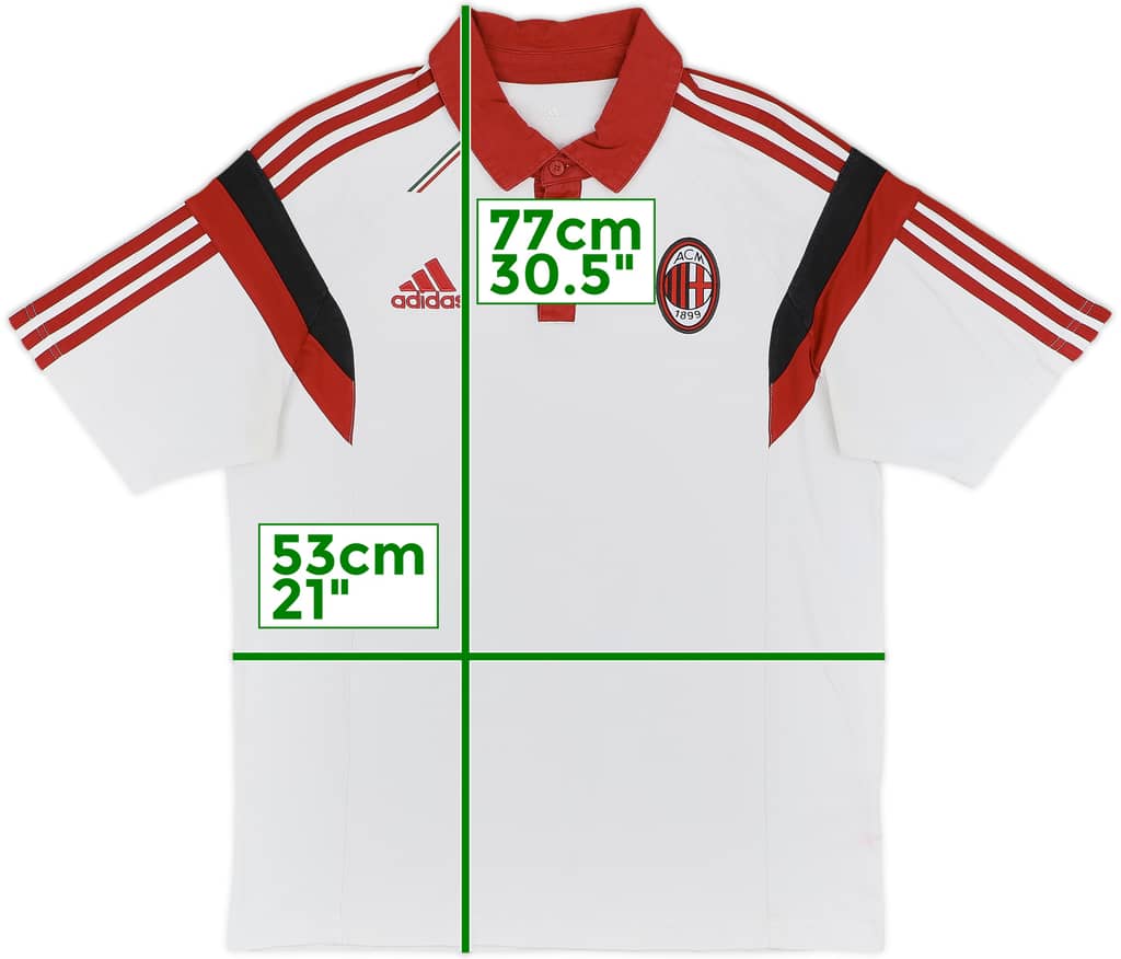 2014-15 AC Milan adidas Cotton Tee - 9/10 - (M)