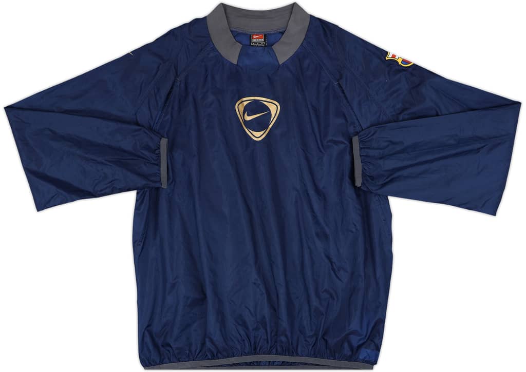 2001-02 Barcelona Nike Waterproof Drill Top - 8/10 - (M)