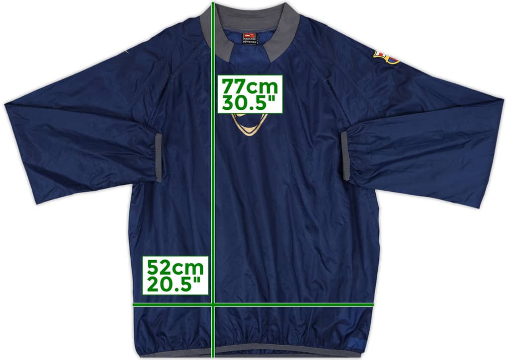 2001-02 Barcelona Nike Waterproof Drill Top - 8/10 - (M)