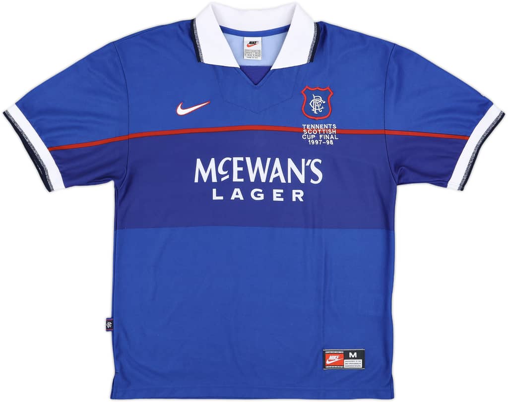 1997-99 Rangers Home Tennents Cup Final Shirt - 9/10 (M)