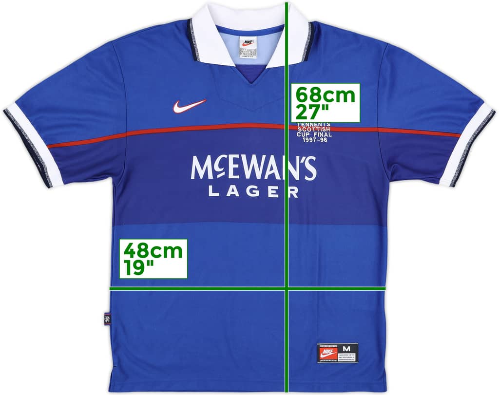 1997-99 Rangers Home Tennents Cup Final Shirt - 9/10 (M)