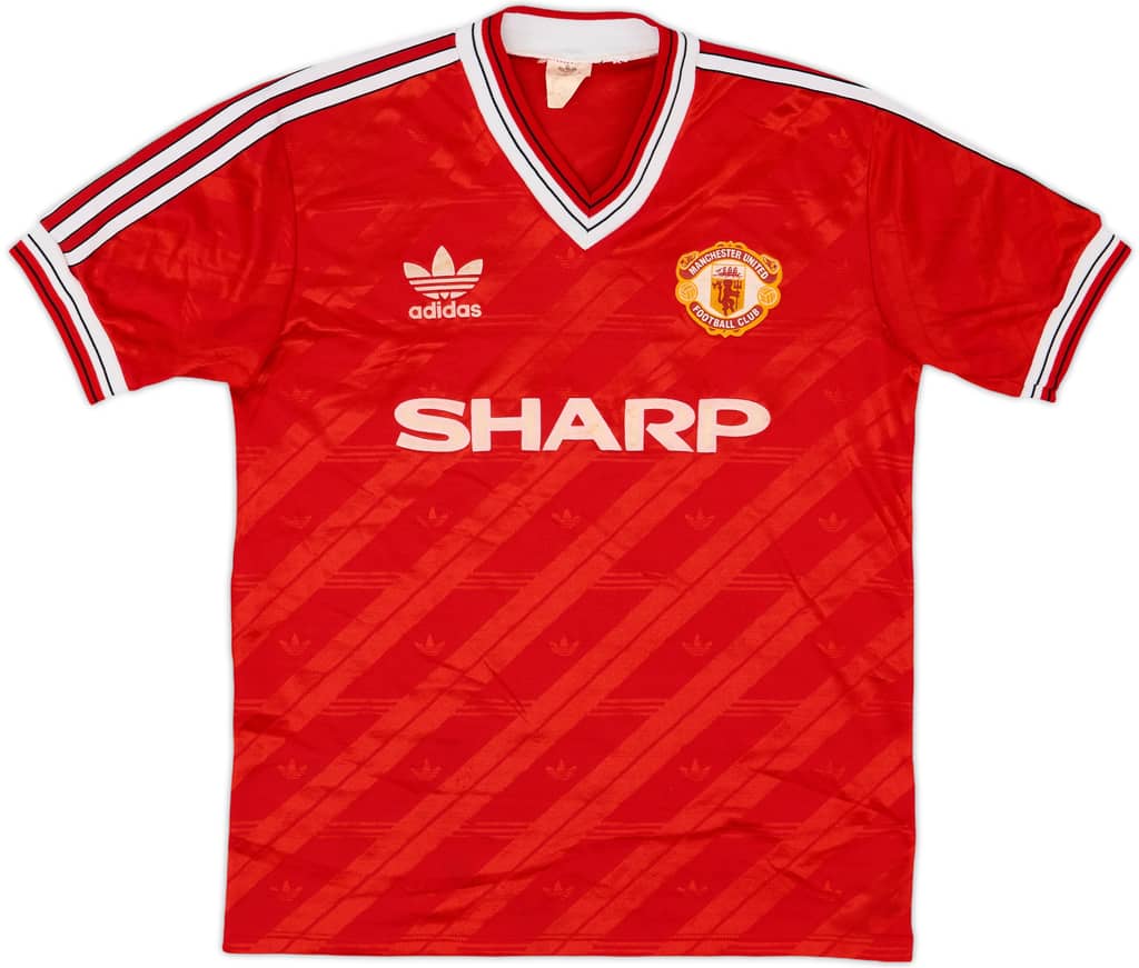 1986-88 Manchester United Home Shirt - 8/10 - (M)