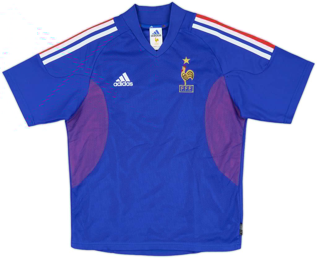 2002-04 France Home Shirt - 9/10 - (XL.Boys)