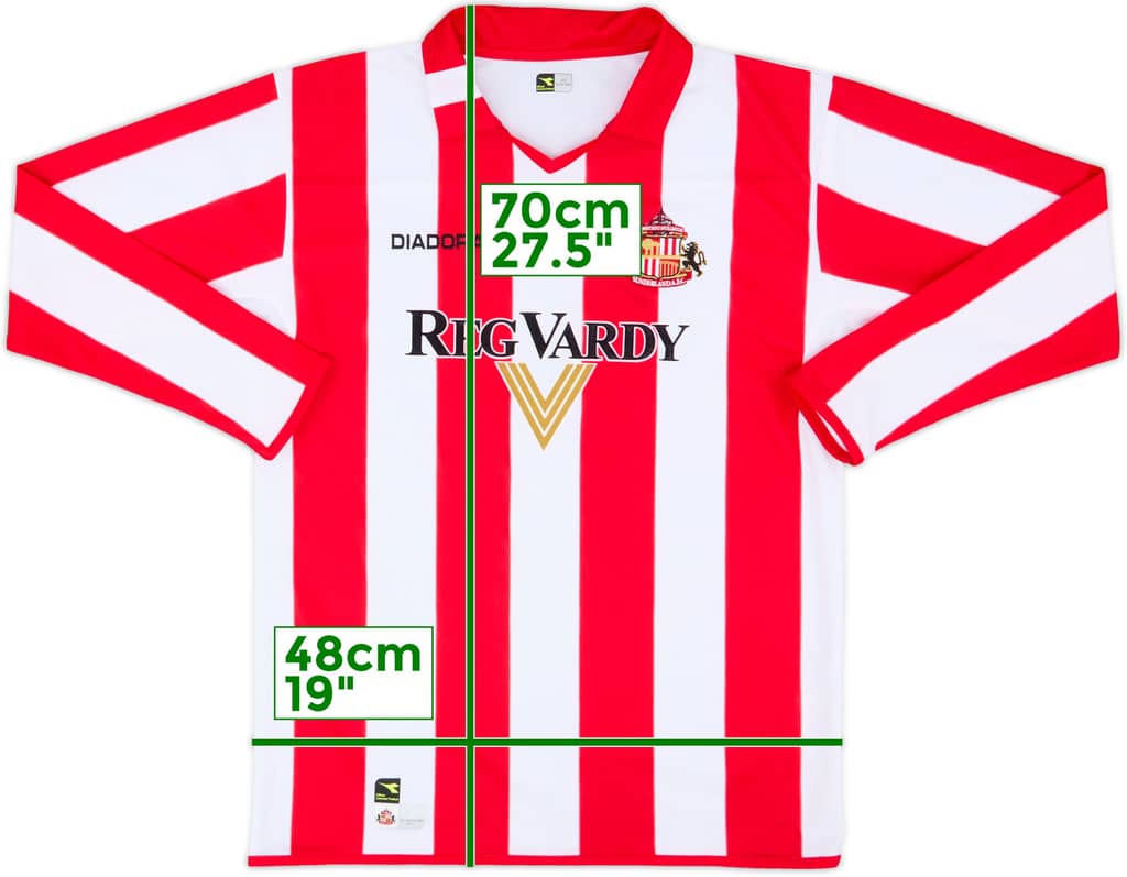 2004-05 Sunderland Home L/S Shirt - 8/10 - (XL.Boys)
