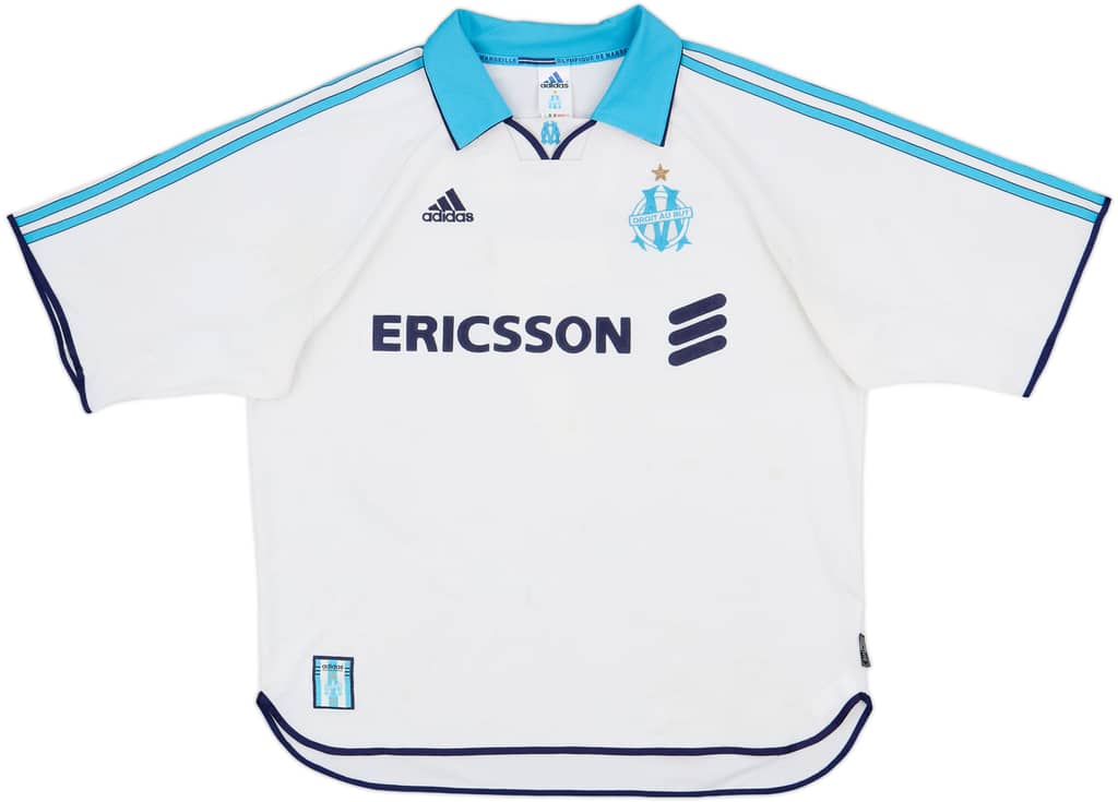 1999-00 Olympique Marseille Home Shirt Pires #7 - 6/10 - (XL)