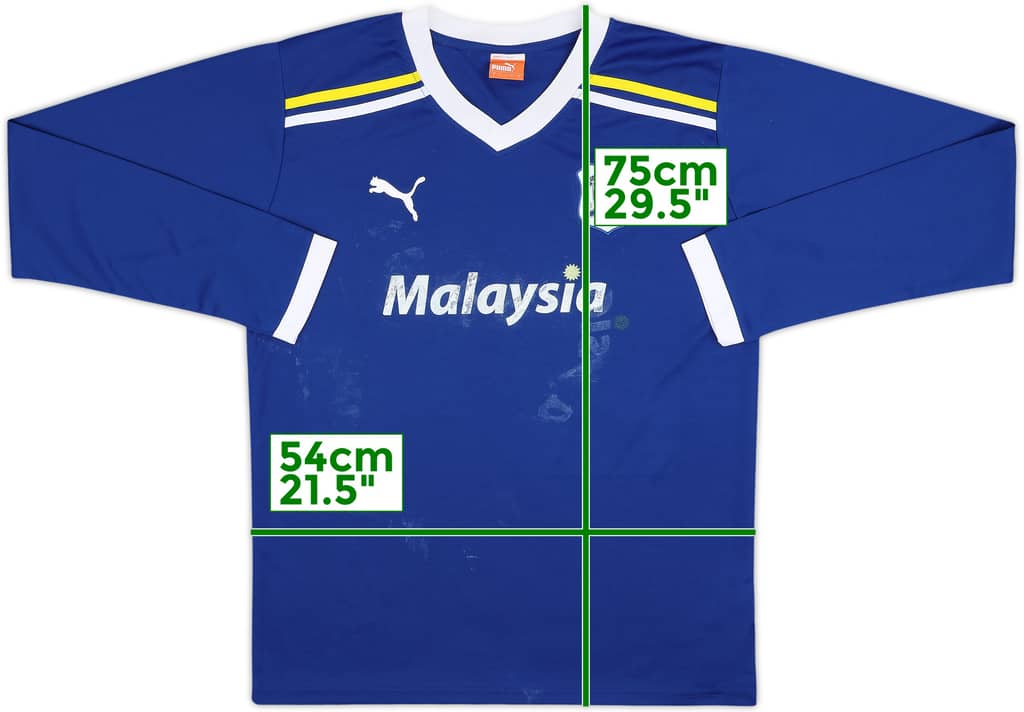 2011-12 Cardiff Home L/S Shirt - 4/10 - (L)