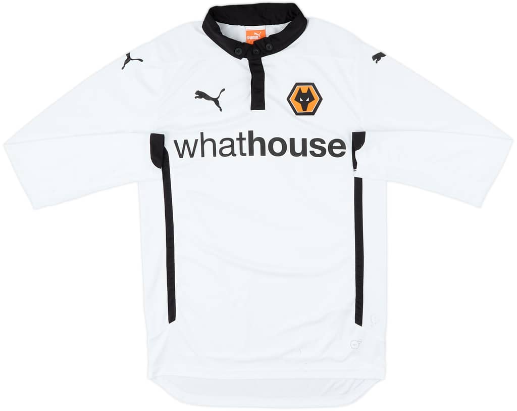 2014-15 Wolves Away L/S Shirt - 6/10 - (S)