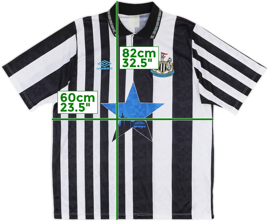 1991-93 Newcastle Home Shirt - 9/10 - (XL)