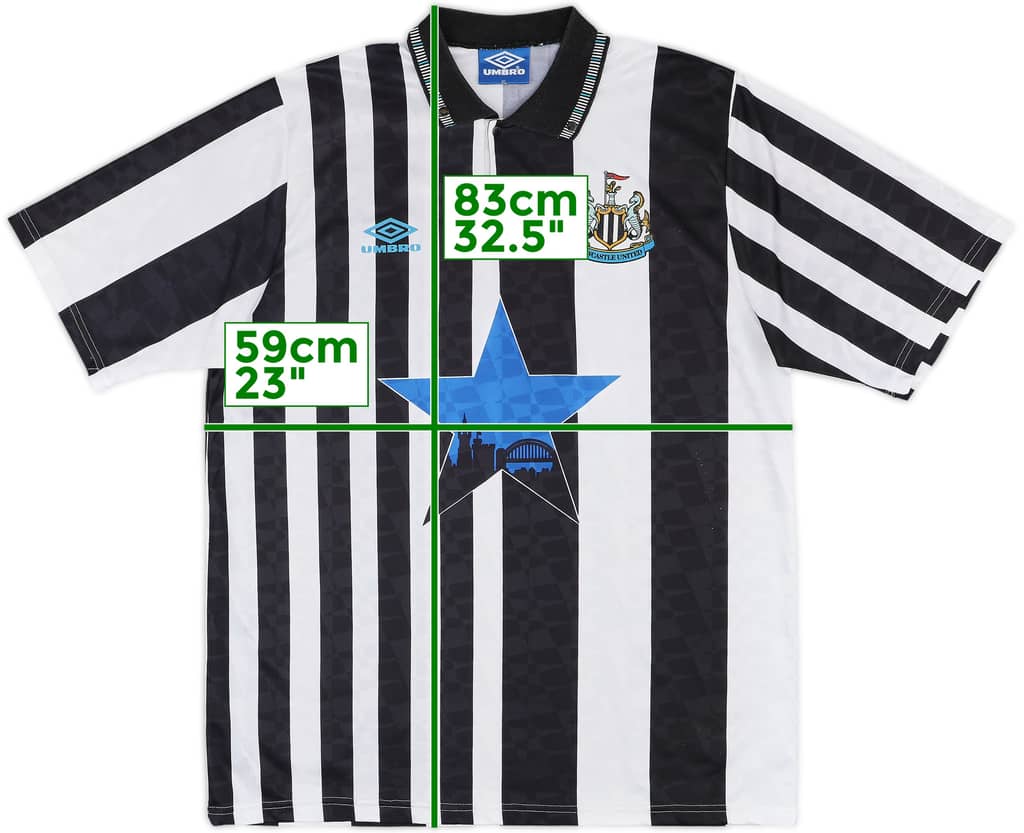 1991-93 Newcastle Home Shirt - 8/10 - (XL)