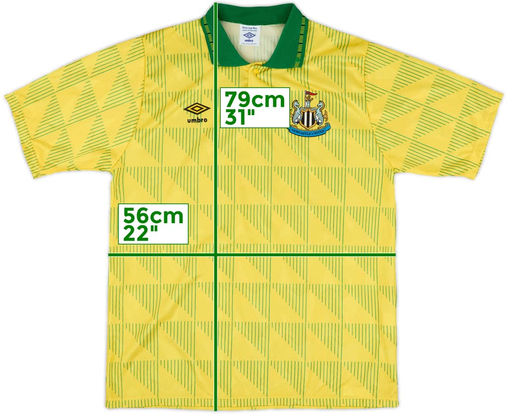 1991-93 Newcastle Away Shirt - 10/10 - (L)