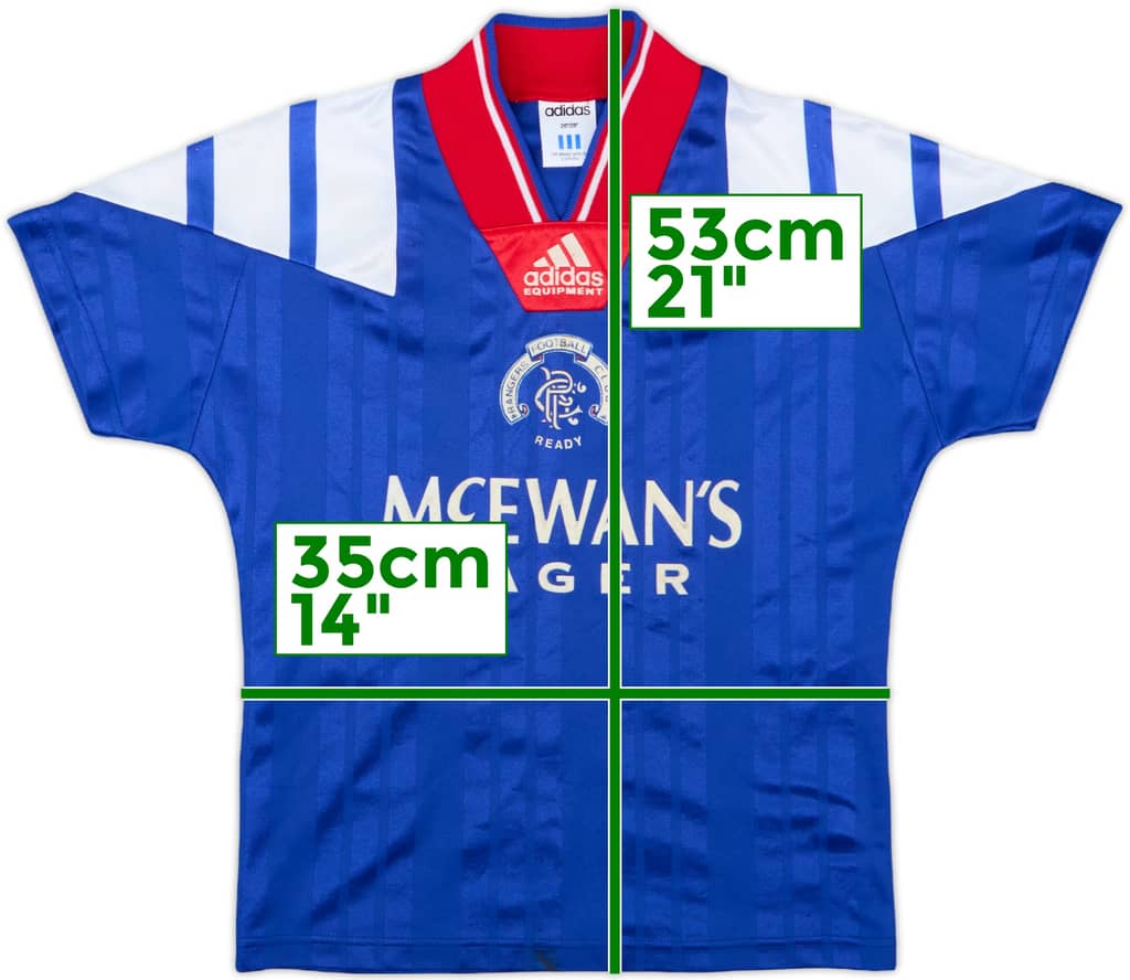1992-94 Rangers Home Shirt - 8/10 - (7-8 Years)