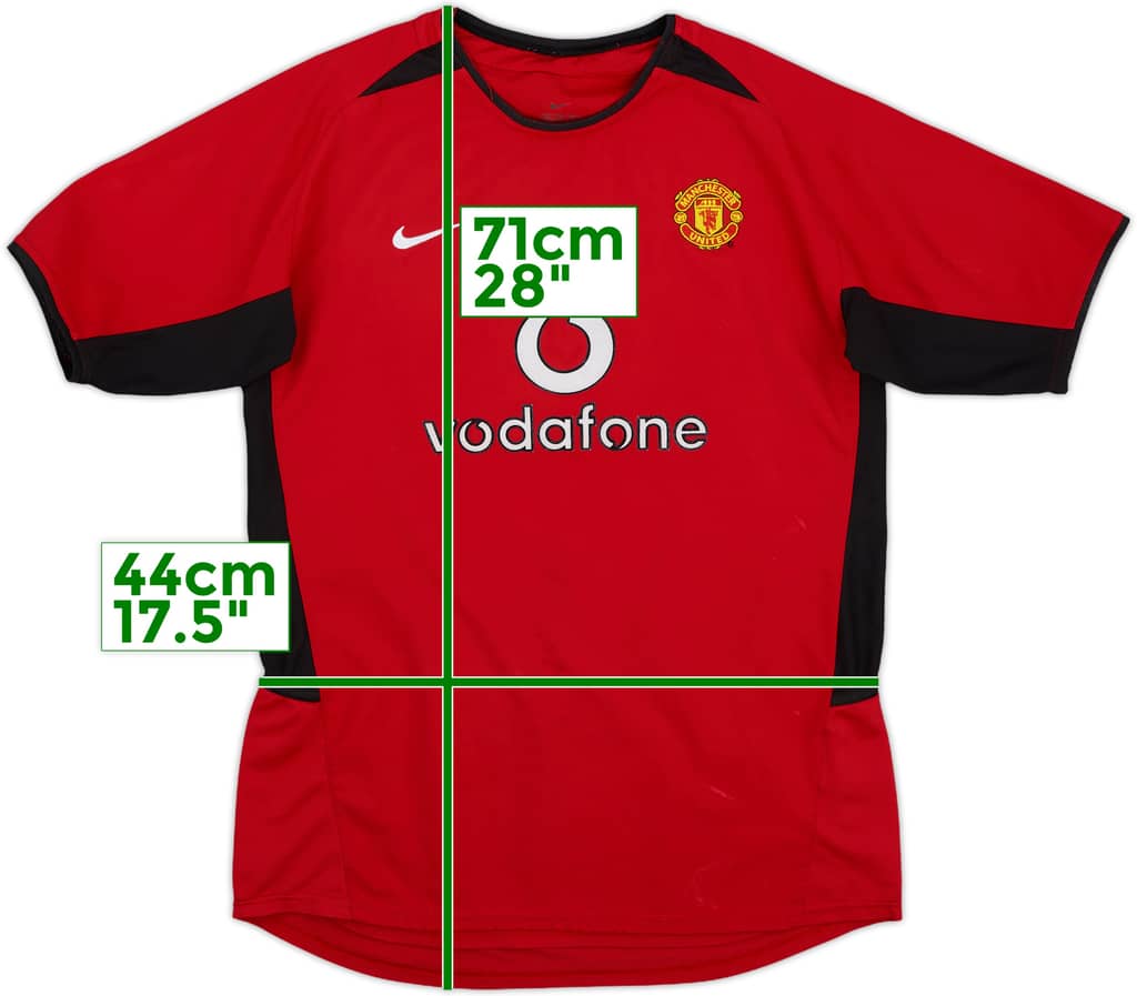 2002-04 Manchester United Home Shirt - 8/10 - (XL.Boys)