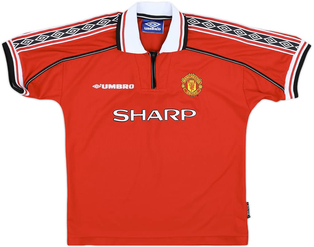 1998-00 Manchester United Home Shirt - 8/10 - (M.Boys)