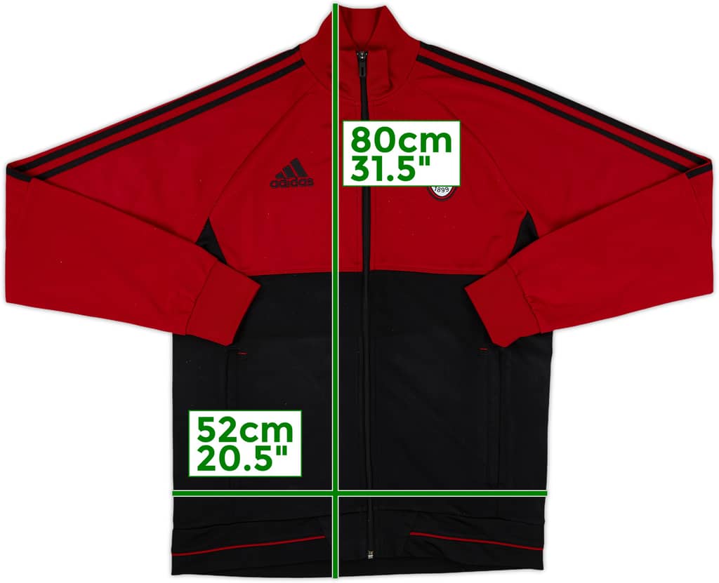 2017-18 AC Milan adidas Track Jacket - 8/10 - (M)