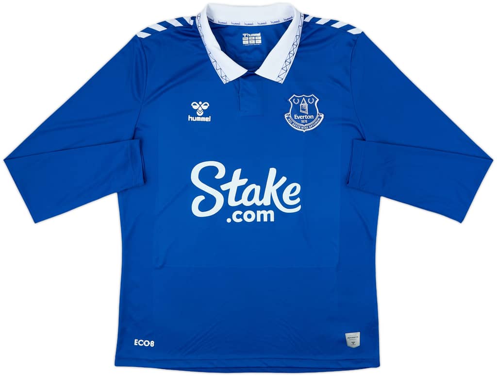 2023-24 Everton Home L/S Shirt - 10/10 - (L)
