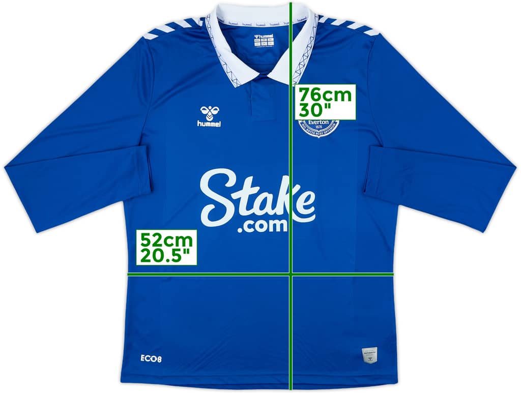 2023-24 Everton Home L/S Shirt - 10/10 - (L)