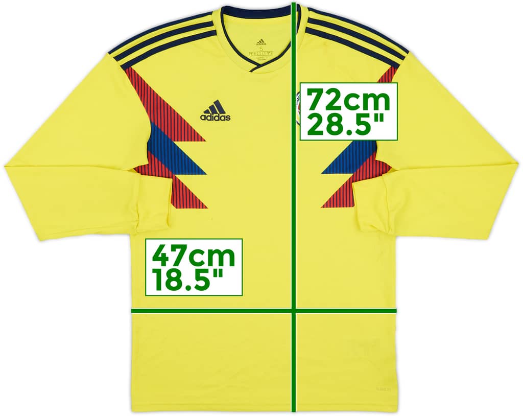 2018-19 Colombia Home L/S Shirt - 6/10 - (S)