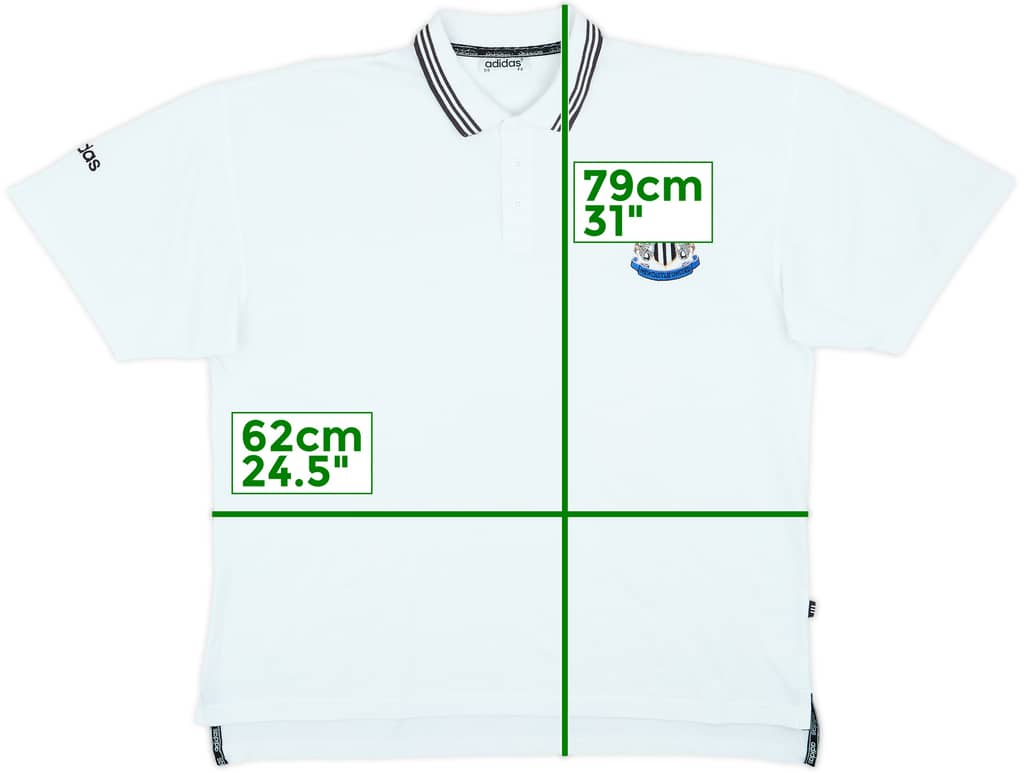 1995-97 Newcastle adidas Polo Shirt - 9/10 - (L/XL)