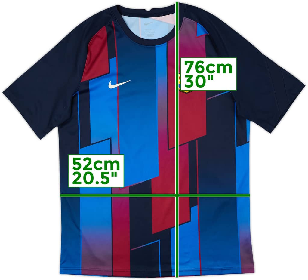 2021-22 Barcelona Nike Training Shirt - 9/10 - (L)