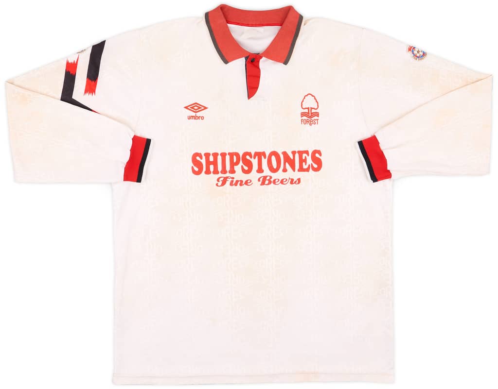 1991-92 Nottingham Forest Match Issue Away L/S Shirt #8