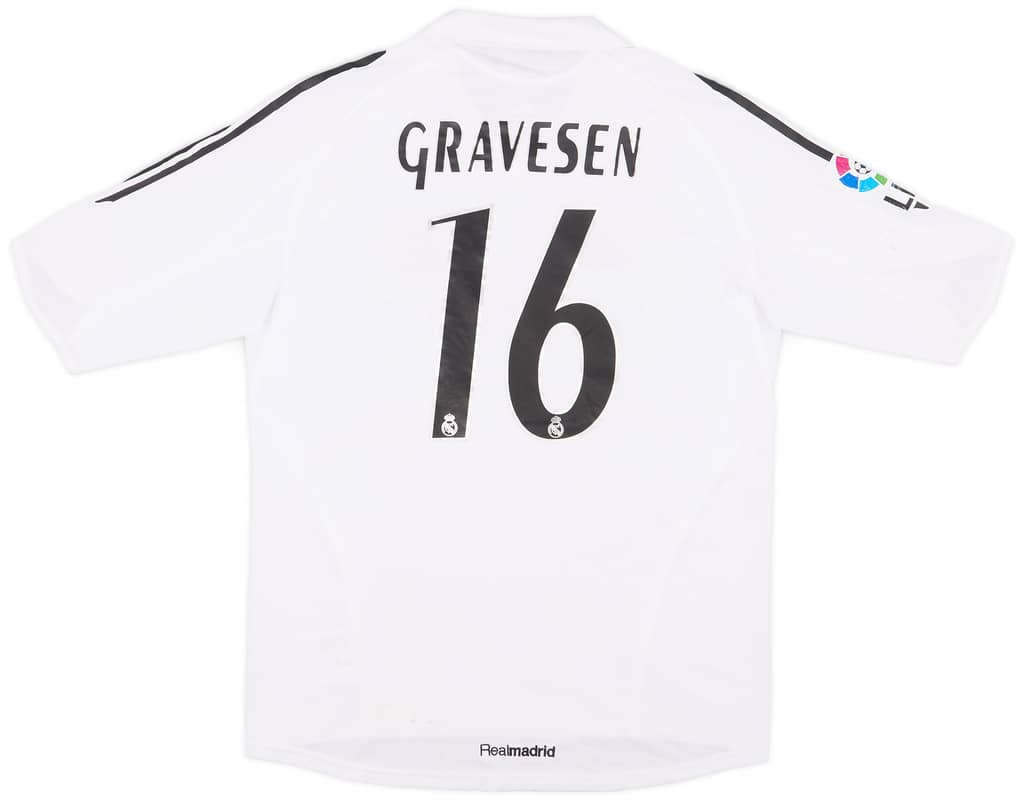 2005-06 Real Madrid Match Issue Signed Home Shirt Gravesen #16