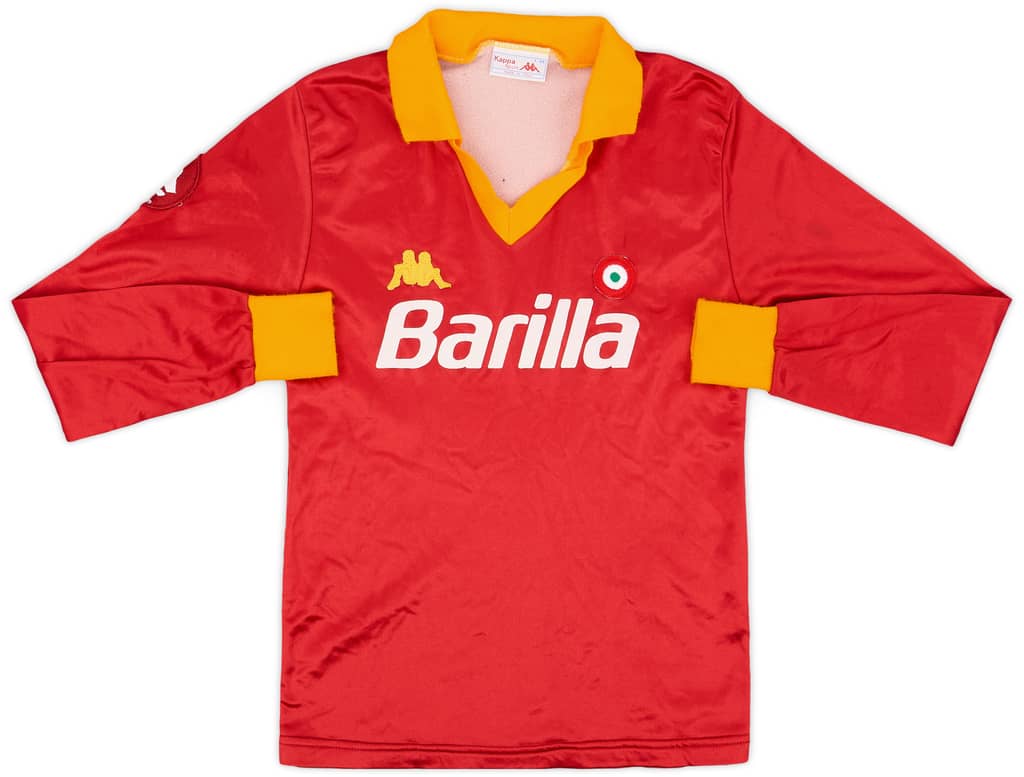 1984-85 Roma Match Issue Home L/S Shirt #5